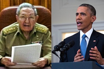 Obama y Raul Castro