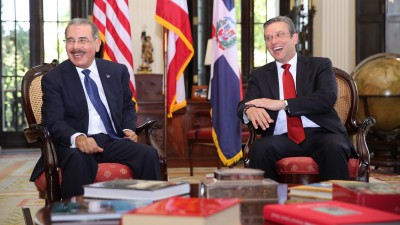Presidente Danilo Medina y el gobernador Garcia Padilla