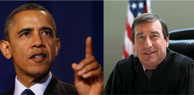 El Jez Federal Hanne y el Presidente de los EEUU Barak Obama 