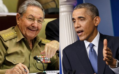 Raul Castro mandatario cubano y Barack Obama presidente de EEUU