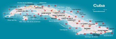 Mapa de la Isla de Cuba