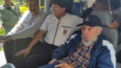 Fidel Castro y Maduro sorprenden a Evo Morales en un hotel de La Habana