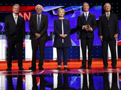 Primer debate de los pre candidatos demócrata a la presidencia de EEUU 2015 por CNN