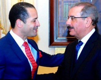 El presidente Danilo Medina y el fenecido Juan de los Santos