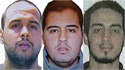 De izquierda a derecha: Ibrahim y Khalid El Bakraoui, y Najim Laachraoui. Sospechosos del atentado terrorista en Bruselas, Foto: Twitter