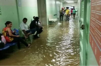 Inundación en hospital