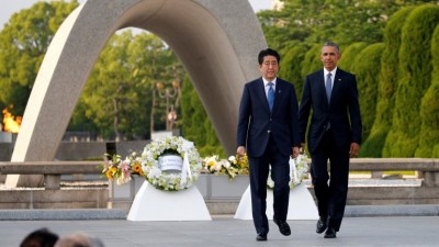  Obama deposita corona de flores en el mausoleo de Hiroshima