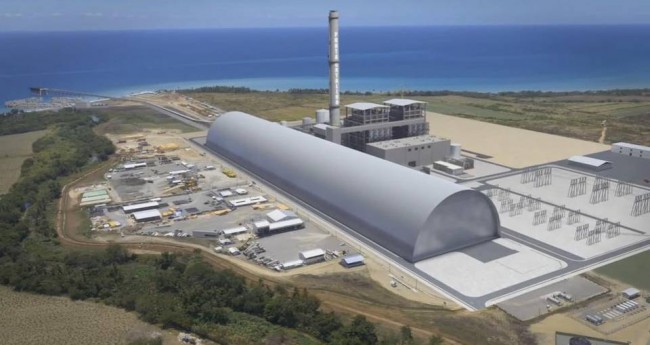 Dibujo de proyección a futuro de la planta termoléctrica que se construye en Punta Catalina. 