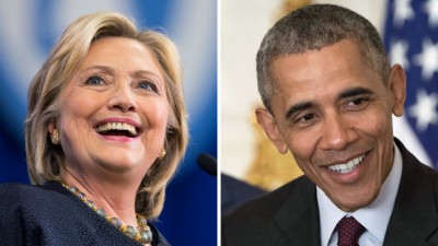  Presidente Barack Obama y la Candidata presidencial Hillary Clinton