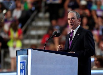 Michael Bloomberg exalcalde de Nueva York, en la convensión Demócrata
