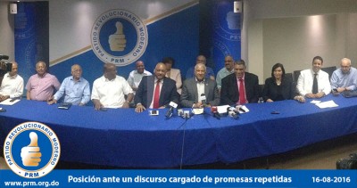 PRM dice Danilo Medina dio un discurso cargado de promesas