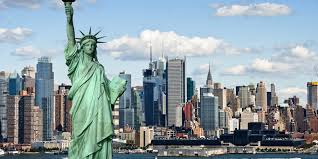 Ciudad de New York con la estatua de la Libertad