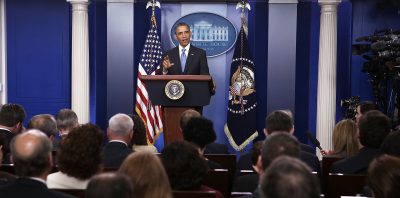  Obama ofrecio la primera rueda de prensa, luego de que su partido perdiera las elecciones