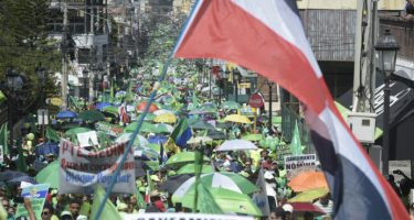 Marcha por el fin de la corrupcion y la impunidad realizada en la ciudad de Santiago