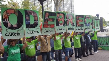 Protesta de Marcha Verde contra gobierno dominicano frente a la ONU