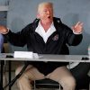 El presidente de EEUU Donnald Trump, su esposa Melania y Ricardo Roselló gobernador de Puerto Rico