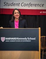 Diputada Faride Raful en conferencia en Harvard University, EEUU