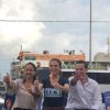 Hugo Beras en caravana con Faride Raful y Carolina Mejía