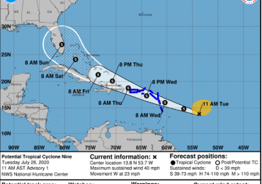 RD continúa bajo alerta de potencial ciclón; se sentiría este jueves en la mañana